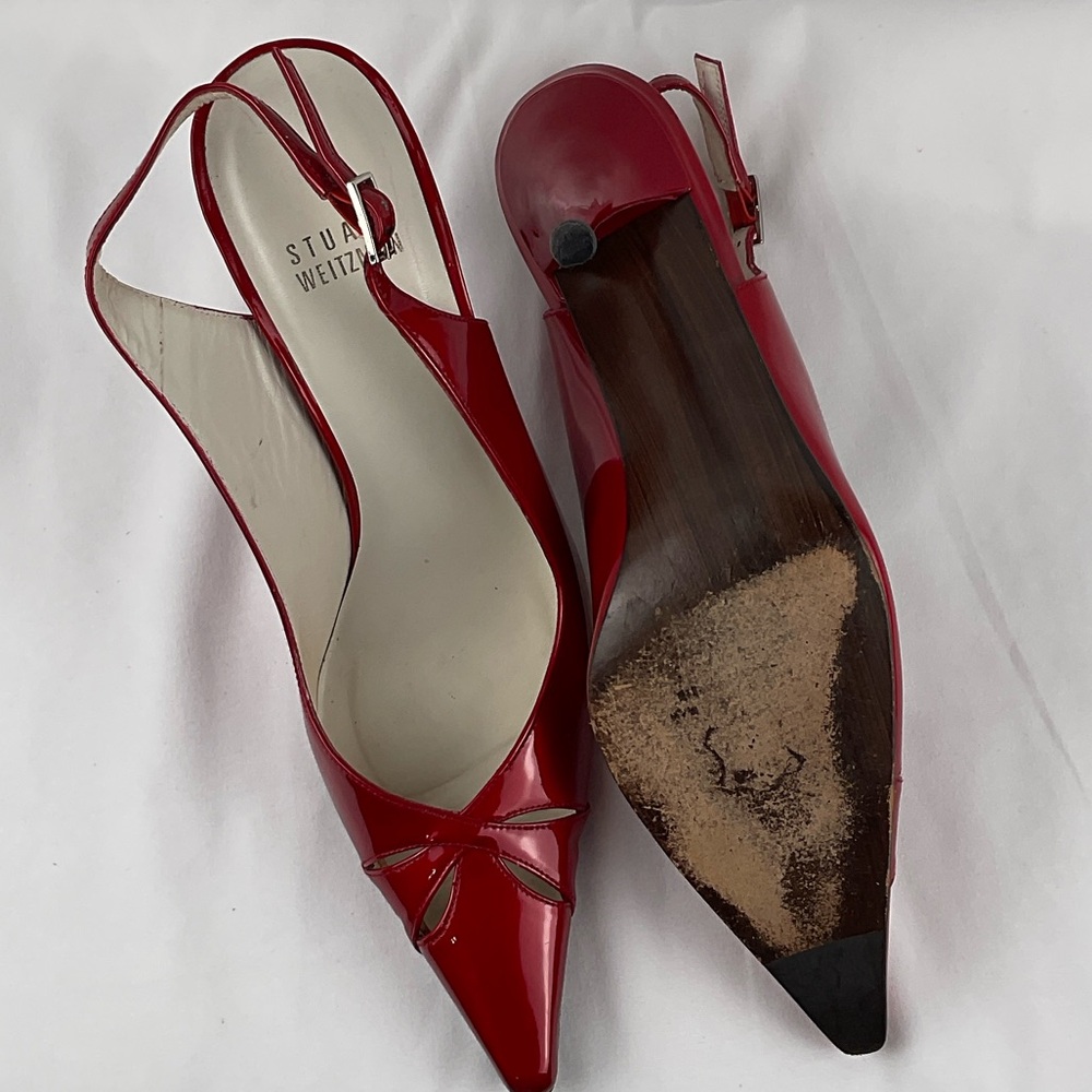 Stuart Weitzman Red Patent Leather Heels‎ - Picture 7 of 7